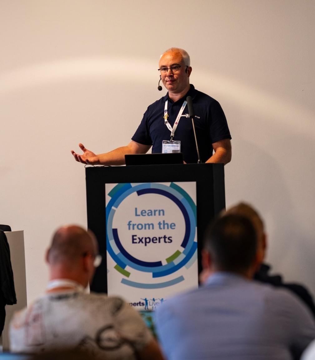 Kevin McDonnell speaking at Experts Live Europe
