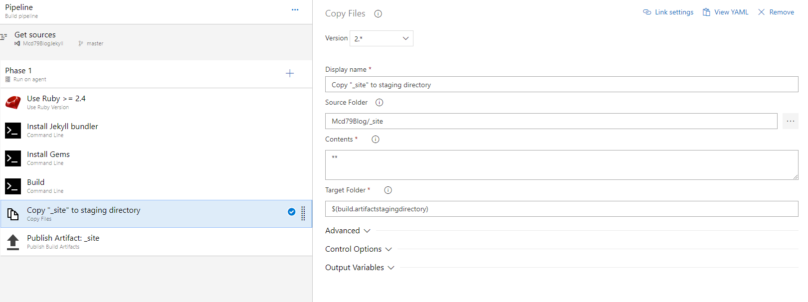 Copy Files task