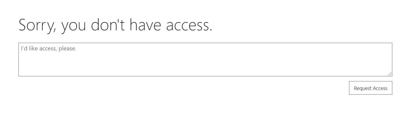No access