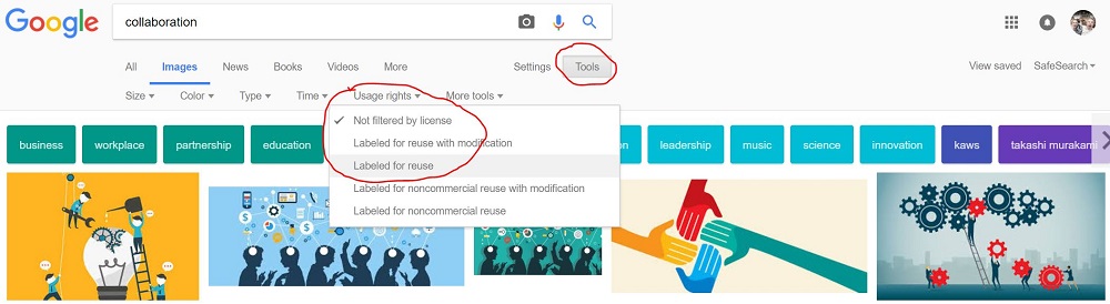 Google filtering