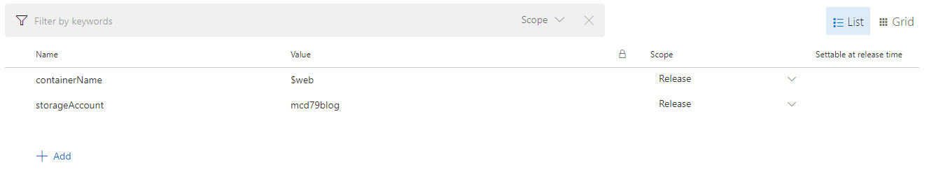 Dev Ops Variables